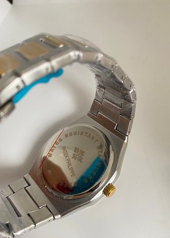 Altın ve Gümüş Renkli Modern Klasik Erkek Saati - Görsel 4