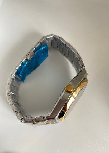 Altın ve Gümüş Renkli Modern Klasik Erkek Saati - Görsel 5