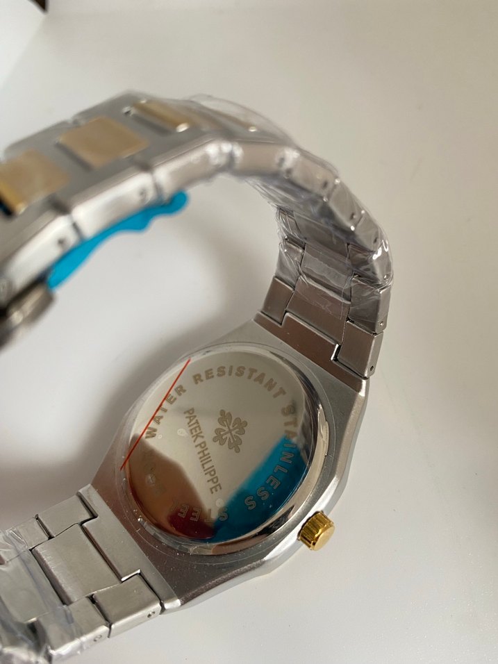 Altın ve Gümüş Renkli Modern Klasik Erkek Saati - Görsel 4