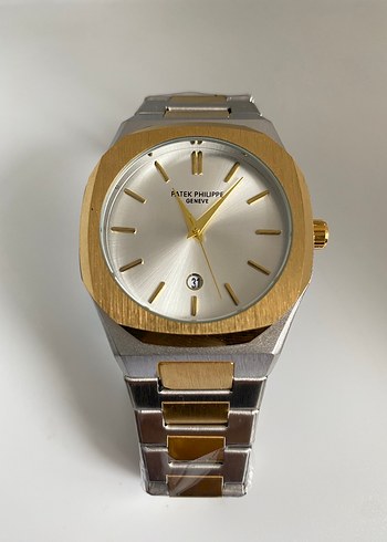 Altın ve Gümüş Modern Klasik Erkek Saati - Görsel 5