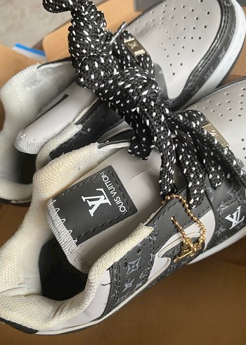 Gri Baskılı Louis Vuitton Platform Spor Ayakkabı - Görsel 7