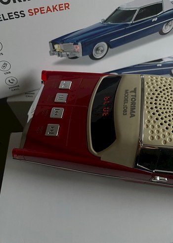 Koyu Kırmızı Kablosuz Hoparlör - Görsel 6