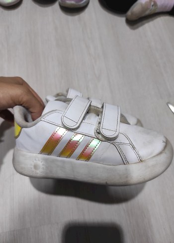 Adidas Kız Çocuk Beyaz Cırt Cırtlı Spor Ayakkabı#adidas