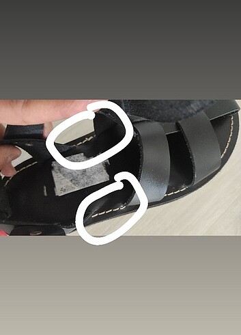 Elle sandalet deri ayakkabi - Görsel 7