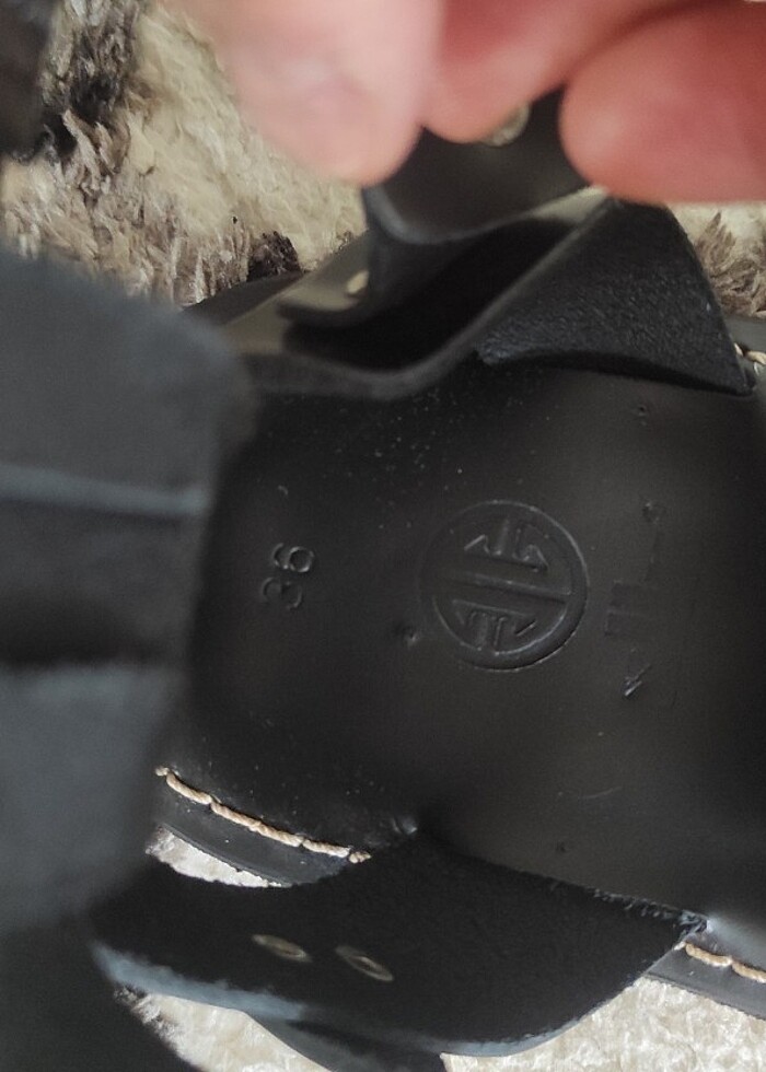 Elle sandalet deri ayakkabi - Görsel 4