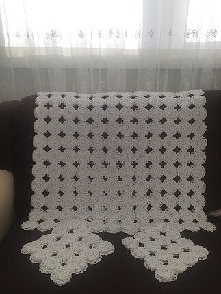 8kişilik dantel masa örtüsü