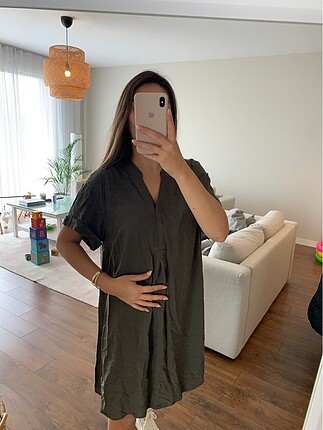 s Beden Yeşil elbise