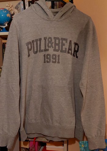 Pull and Bear Pull Bear Gri Melanj Kapusonlu Sweatshirt
