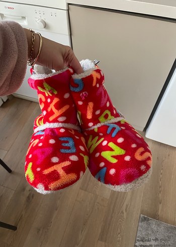 Kızlar için Renkli Pop Kültür Ev Terliği - Görsel 5