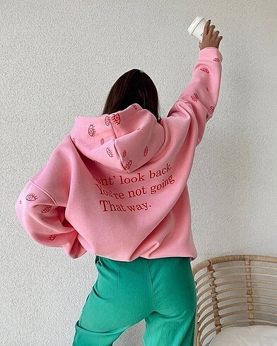 Pembe oversize eye sweetshirt