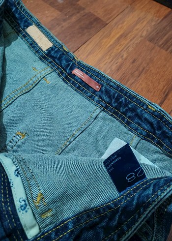 Lacivert Bol Kesim Midi Kot Pantolon - Görsel 5