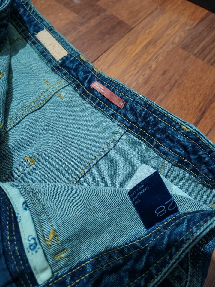 Lacivert Bol Kesim Midi Kot Pantolon - Görsel 5