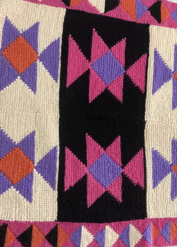 Bohem Çok Renkli Nakışlı Halı - Görsel 4