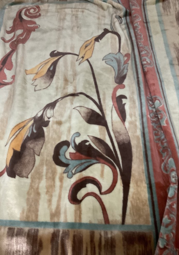 Kahverengi Baskılı Desenli Battaniye - Görsel 2