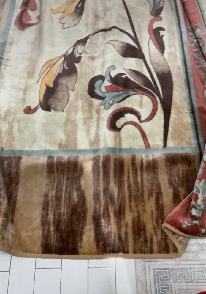 Kahverengi Baskılı Desenli Battaniye - Görsel 3