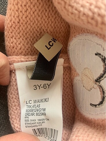 3-5 Yaş, 21 cm Beden Lcw Şapka