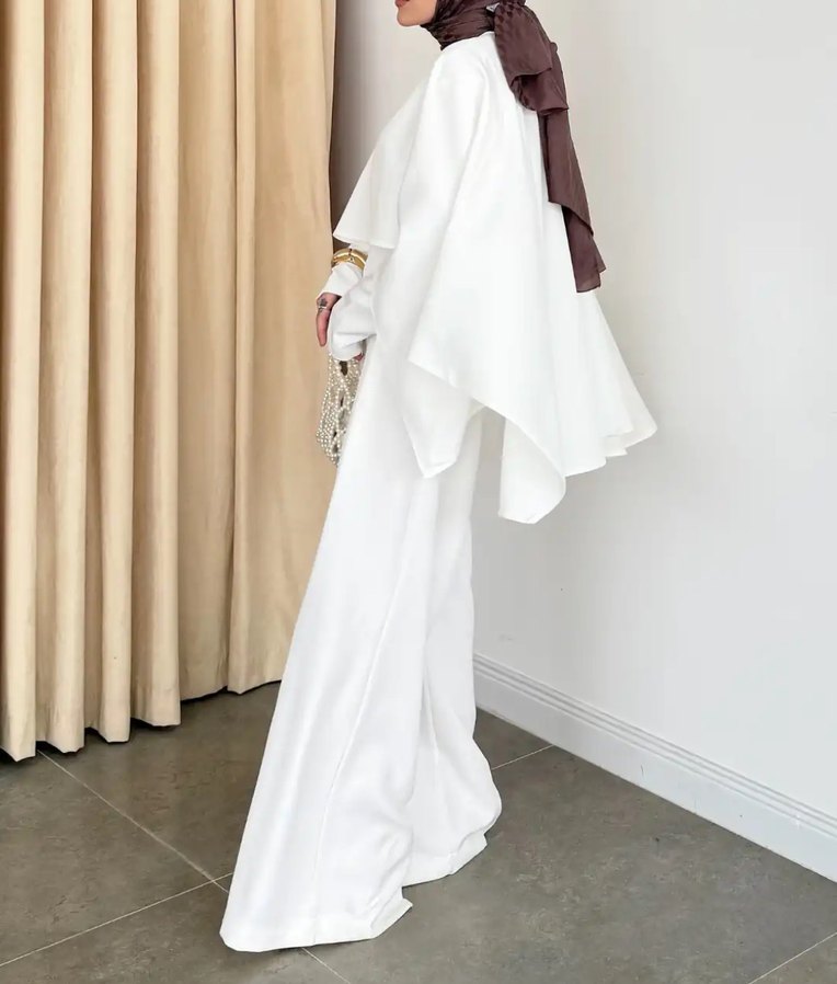 Drapeli Beyaz  Tulum, Salaş Kesim, Uzun - Görsel 2