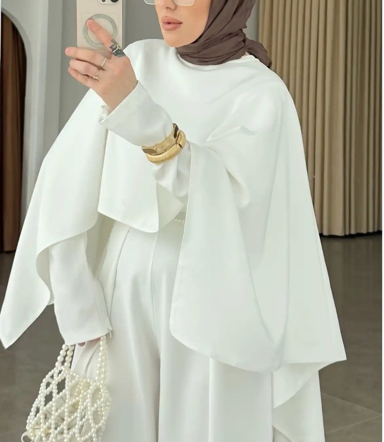 Drapeli Beyaz  Tulum, Salaş Kesim, Uzun - Görsel 5