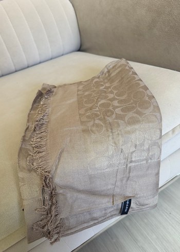 Coach kaşmir şal bej - Görsel 5