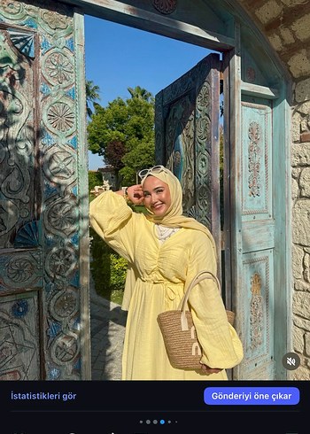 Zara Sarı Bohem Uzun gofre Elbise