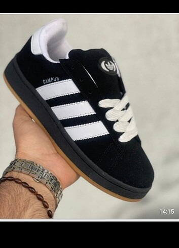 Adidas Campus siyah beyaz ayakkabı