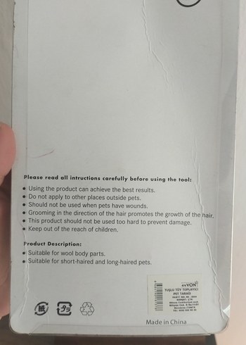 Kedi ve Köpek Tüy Tarağı - Görsel 3