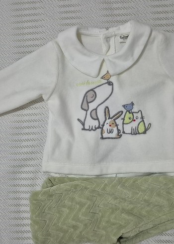 Nakışlı Beyaz Bebek Takımı