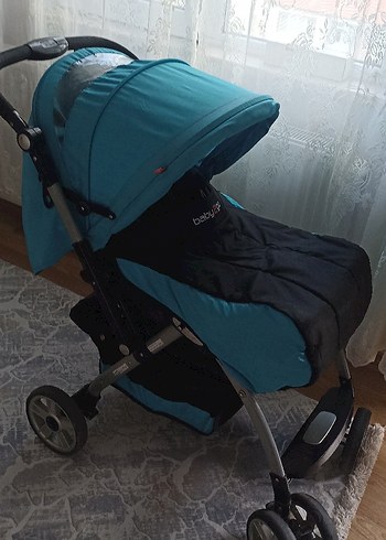 Koyu Turkuaz Bebek Arabası