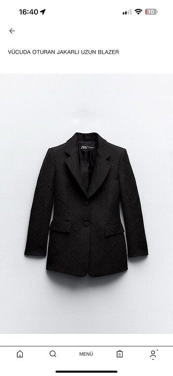 Zara siyah blazer