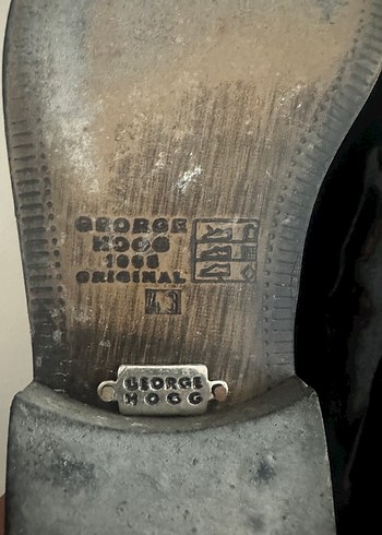 43 Beden George Hogg Siyah Klasik Erkek Ayakkabı