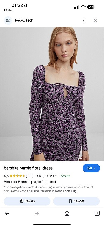 Bershka Bershka çiçekli elbise