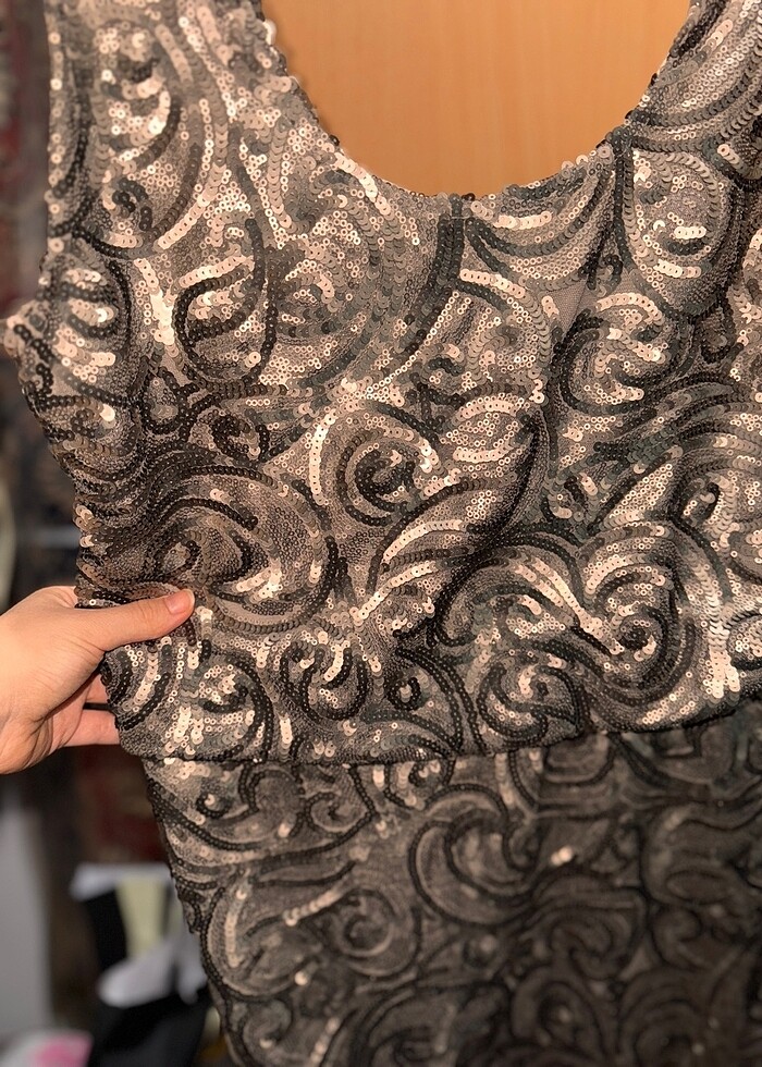 Mango payetli elbise - Görsel 4