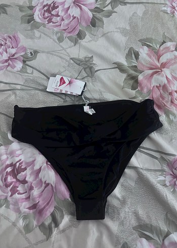 Siyah Drapeli Strappy Bikini Altı - Görsel 3