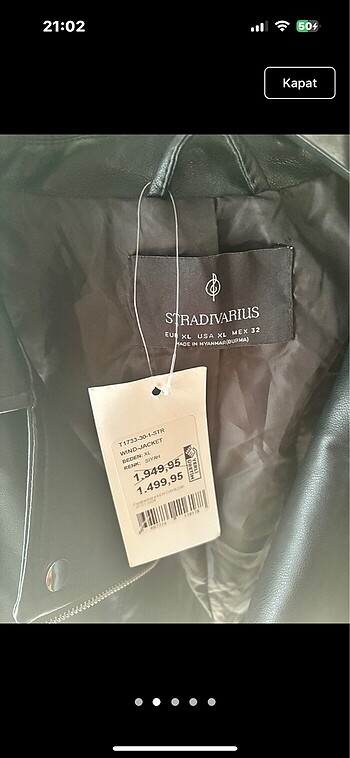 Stradivarius Stradivarius deri ceket