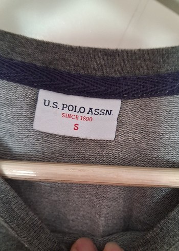 s Beden #uspa Gri Erkek Baskılı Sweatshirt