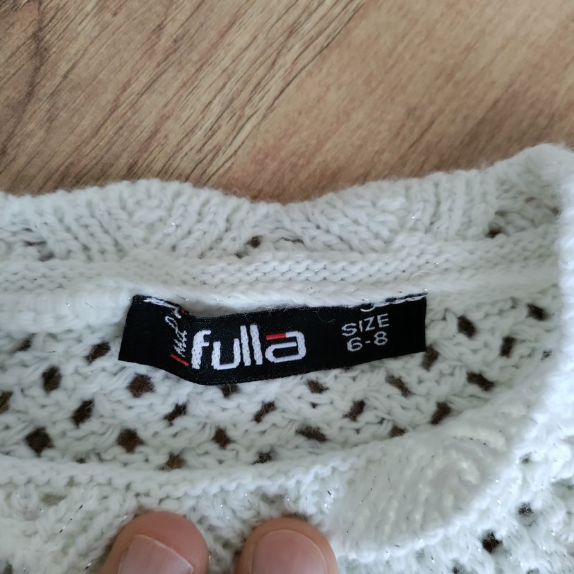 Bohem Beyaz Örgü kazak - Görsel 5