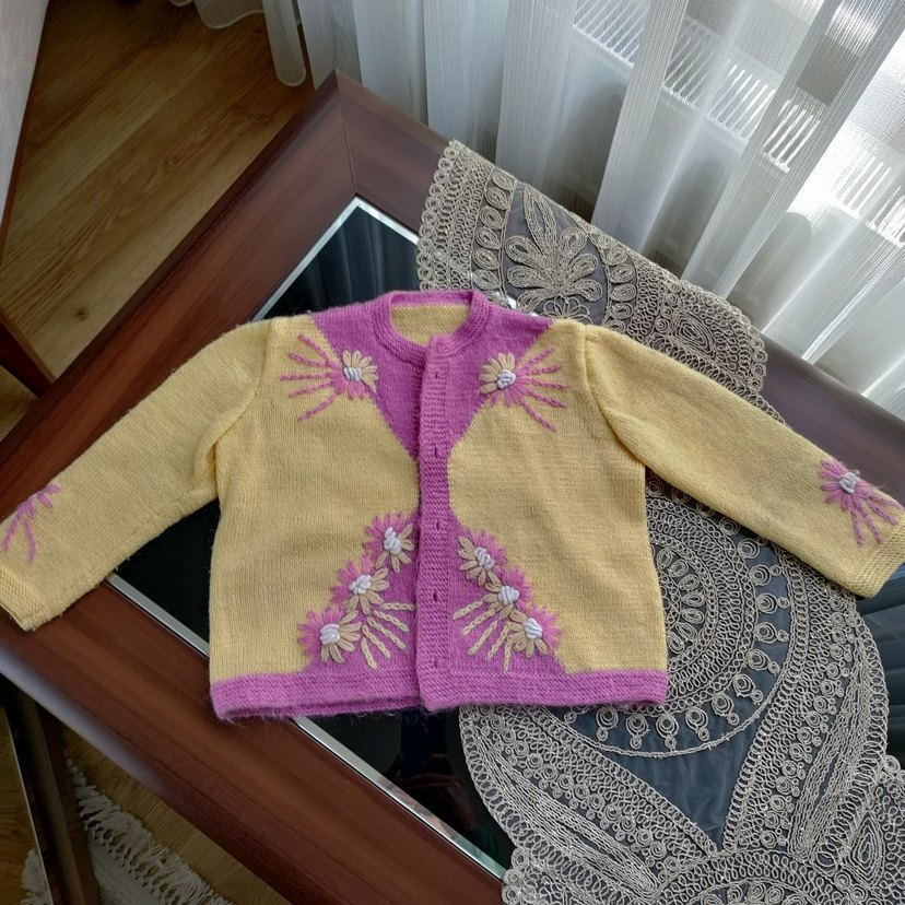 kız çocuk örgü ceket - Görsel 2