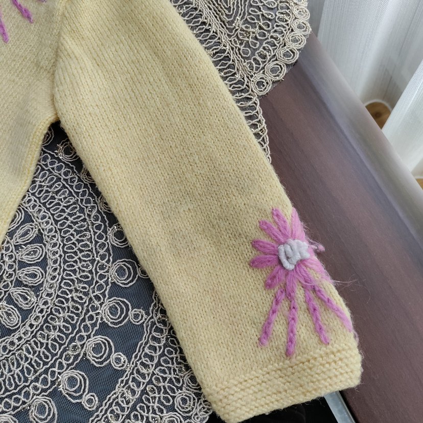 kız çocuk örgü ceket - Görsel 3