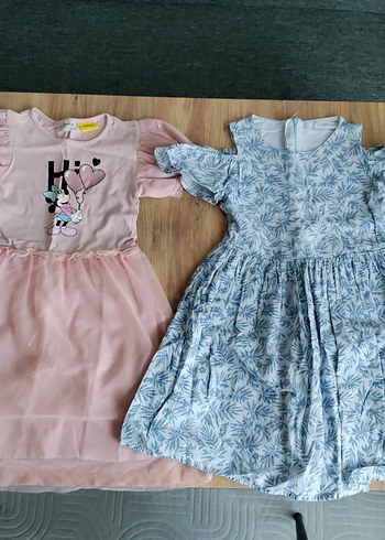 Kız Çocuk Pembe Fırfırlı Kısa Kollu Elbise - Görsel 2