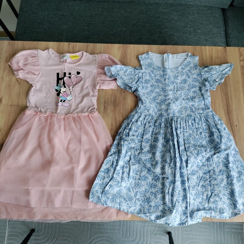 Kız Çocuk Pembe Fırfırlı Kısa Kollu Elbise - Görsel 2