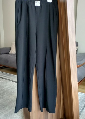 Koton Siyah Rahat Kesim Kadın Kumaş Pantolon
