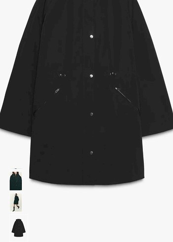 Siyah Midi Kadın Yağmurluk - Rahat Kesim - Görsel 7