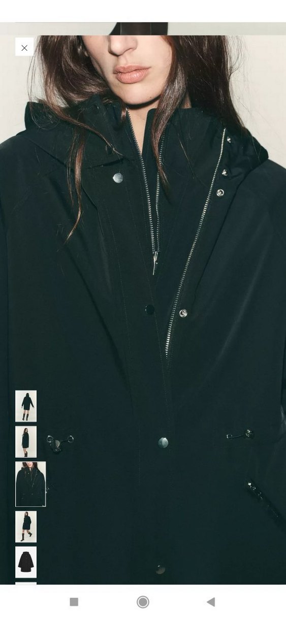 Siyah Midi Kadın Yağmurluk - Rahat Kesim - Görsel 5