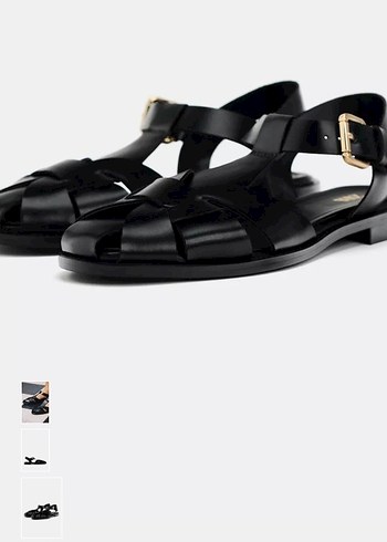 Siyah Tokalı Kadın Sandalet - Görsel 2