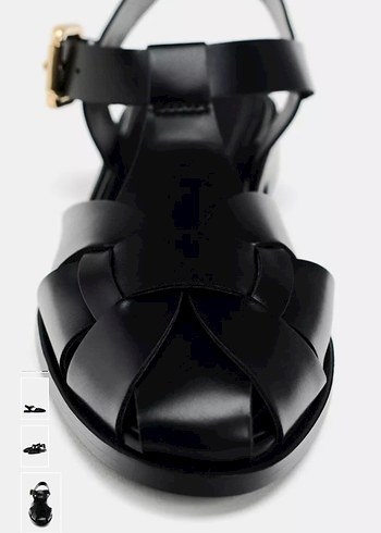 Siyah Tokalı Kadın Sandalet - Görsel 3