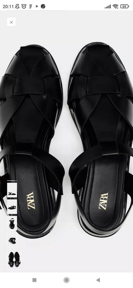 Siyah Tokalı Kadın Sandalet - Görsel 5