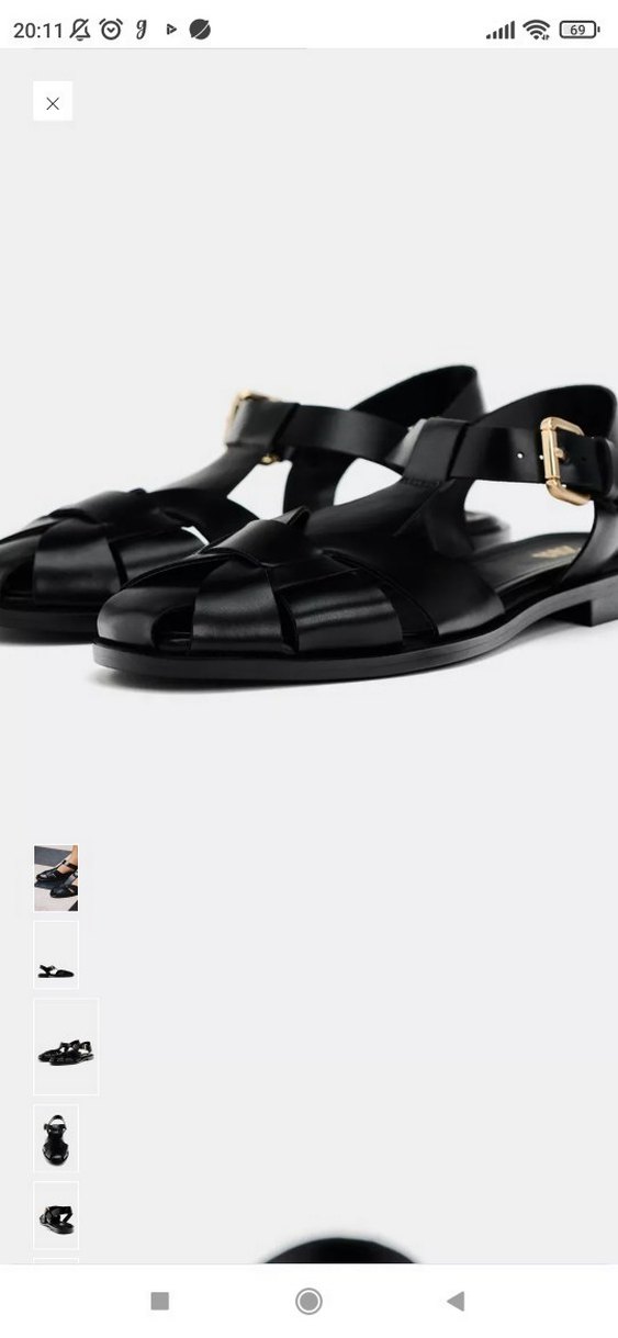 Siyah Tokalı Kadın Sandalet - Görsel 2