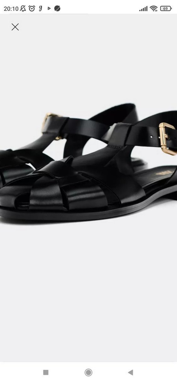 Siyah Tokalı Blok Topuklu Kadın Sandalet - Görsel 2