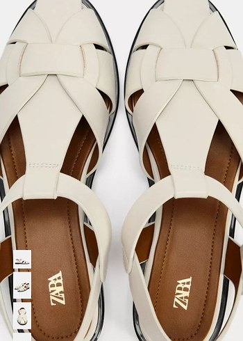 Kadın Beyaz Deri Tokalı Blok Topuklu Sandalet - Görsel 5