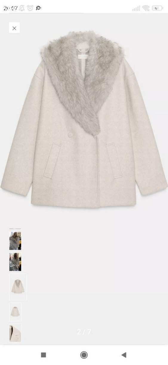 Gri Suni Kürklü Midi Boy Rahat Kesim Kadın Mont - Görsel 4